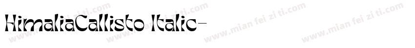 HimaliaCallisto Italic字体转换